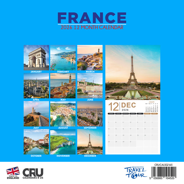 CalendarsRUs Frankrijk Kalender 2026