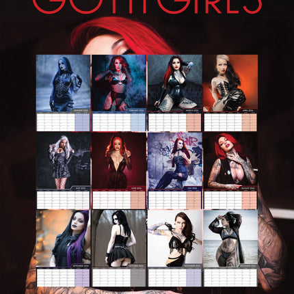 CalendarsRUs Gothic Girls A3 Kalender 2026