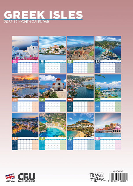 CalendarsRUs Griekse Eilanden A3 kalender 2026
