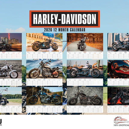 CalendarsRUs Harley Davidson A3 Kalender 2026
