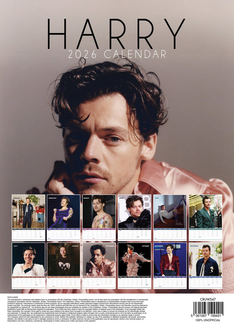 CalendarsRUs Harry Styles A3 Kalender 2026
