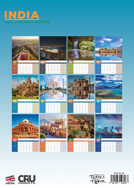 CalendarsRUs India A3 kalender 2026
