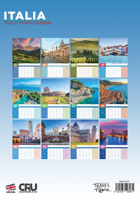 CalendarsRUs Italie A3 Kalender 2026