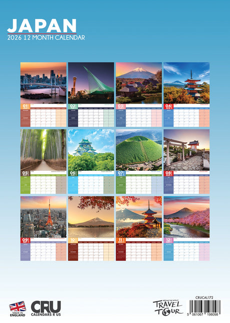 CalendarsRUs Japan A3 Kalender 2026
