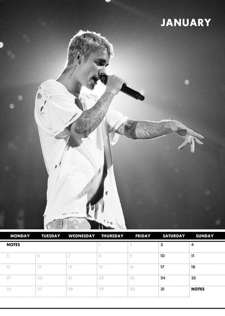 CalendarsRUs Justin Bieber A3 Kalender 2026