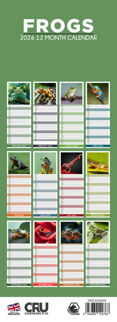 CalendarsRUs Kikkers Slimline Kalender 2026