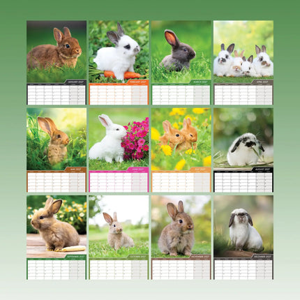CalendarsRUs Konijnen A3 Kalender 2027