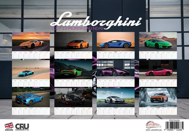 CalendarsRUs Lamborghini A3 Kalender 2027