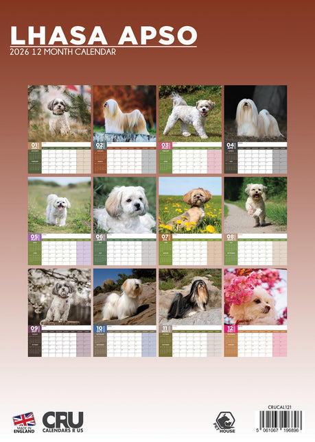 CalendarsRUs Lhasa Apso A3 Kalender 2026