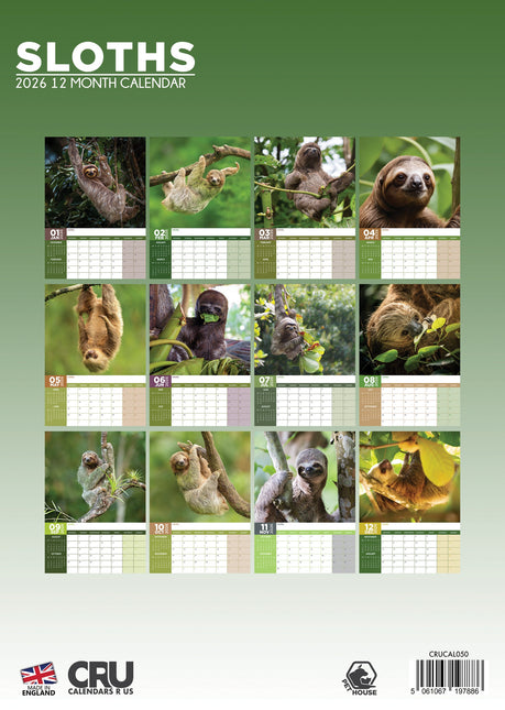 CalendarsRUs Luiaard A3 Kalender 2026
