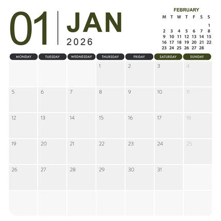 CalendarsRUs Luiaard Kalender 2026