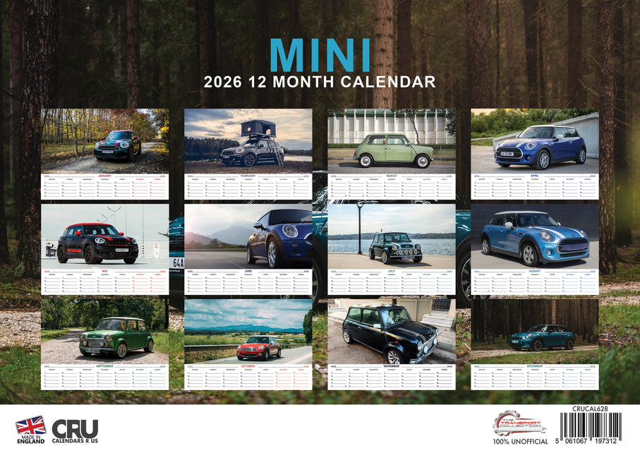 CalendarsRUs Mini A3 Kalender 2026