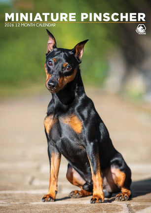 CalendarsRUs Miniatuur Pinscher A3 Kalender 2027