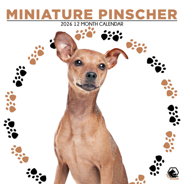 CalendarsRUs Miniatuur Pinscher Kalender 2026