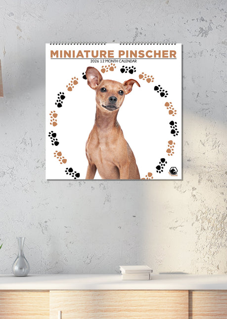 CalendarsRUs Miniatuur Pinscher Kalender 2026