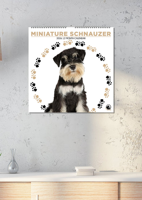 CalendarsRUs Miniatuur Schnauzer Kalender 2026