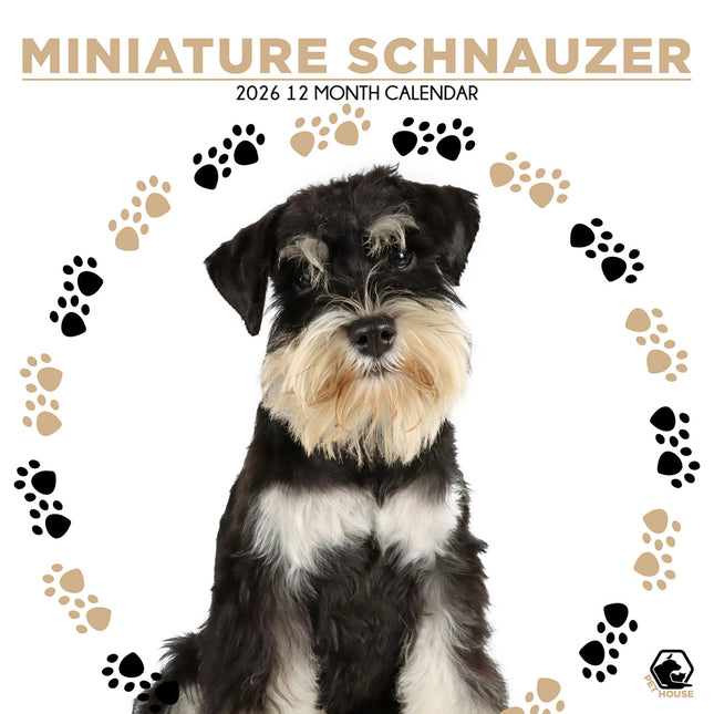CalendarsRUs Miniatuur Schnauzer Kalender 2026