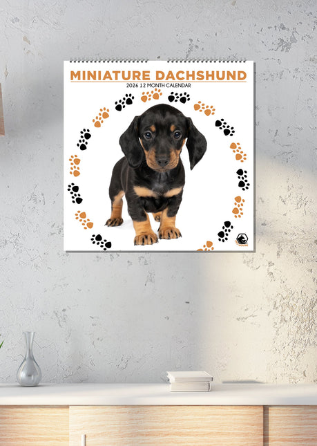 CalendarsRUs Miniatuur Teckel Kalender 2026