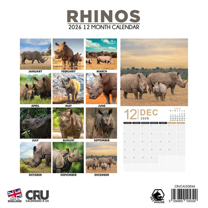 CalendarsRUs Neushoorn Kalender 2026