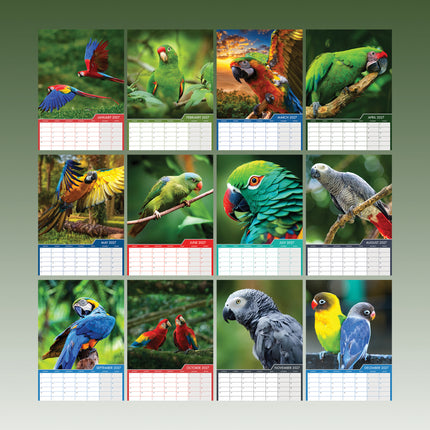 CalendarsRUs Papegaaien A3 Kalender 2027