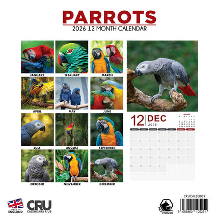 CalendarsRUs Papegaaien Kalender 2026