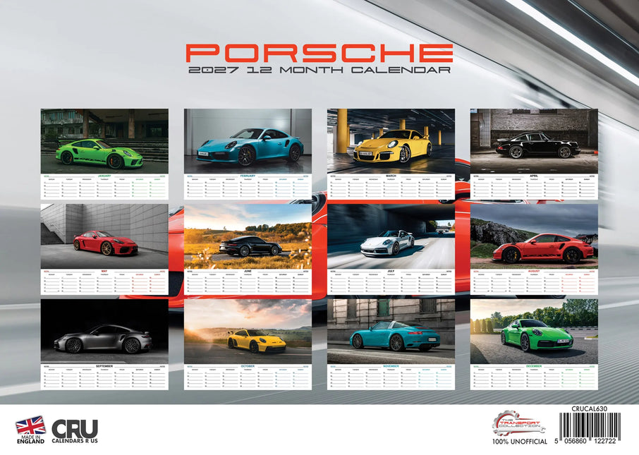 CalendarsRUs Porsche A3 Kalender 2027