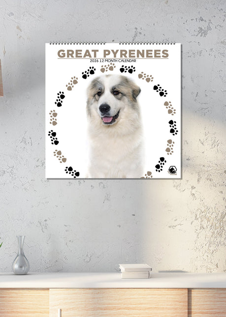 CalendarsRUs Pyreneese Berghond Kalender 2026
