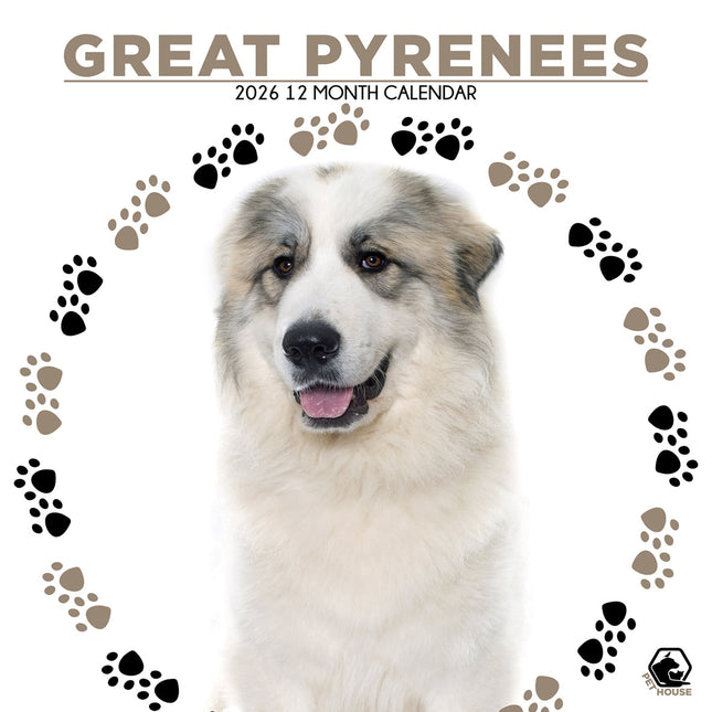 CalendarsRUs Pyreneese Berghond Kalender 2026