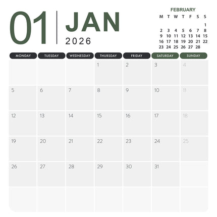 CalendarsRUs Rode Panda Kalender 2026