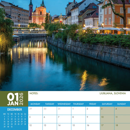 CalendarsRUs Romantic Europe A3 Kalender 2026