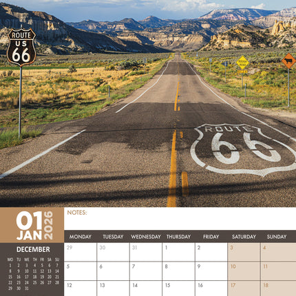 CalendarsRUs Route 66 A3 Kalender 2026