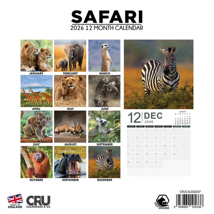 CalendarsRUs Safari Kalender 2026