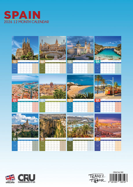 CalendarsRUs Spanje A3 Kalender 2026