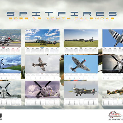 CalendarsRUs Spitfires A3 Kalender 2026