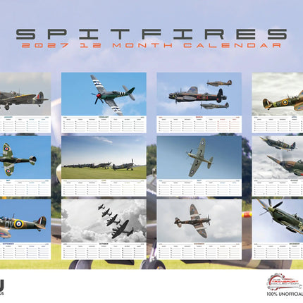 CalendarsRUs Spitfires A3 Kalender 2027