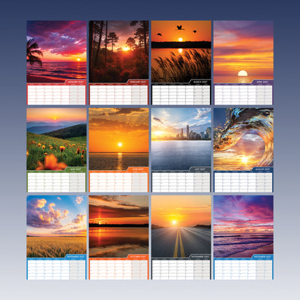 CalendarsRUs Sunsets A3 Kalender 2027