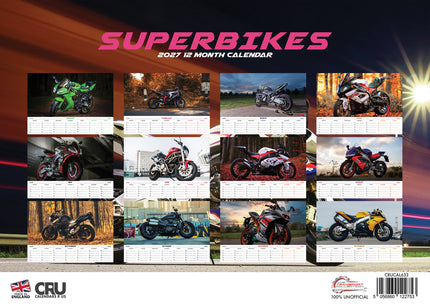 CalendarsRUs Superbikes A3 Kalender 2027