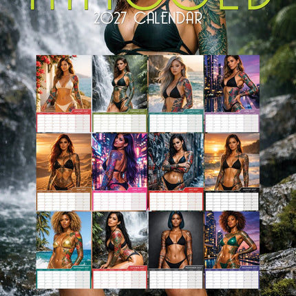 CalendarsRUs Tattoo Girls A3 Kalender 2027