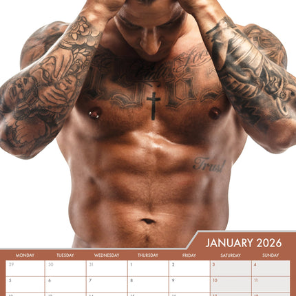 CalendarsRUs Tattoo Men A3 Kalender 2026