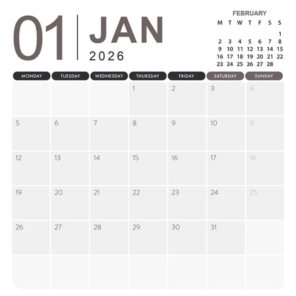 CalendarsRUs Uilen Kalender 2026