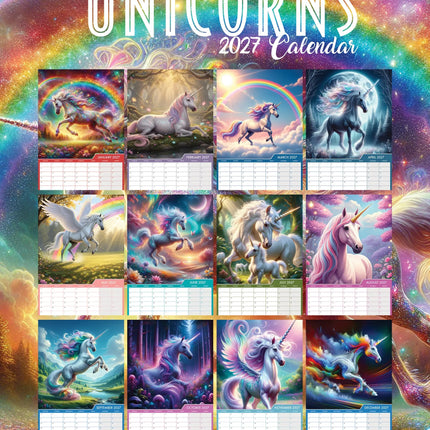 CalendarsRUs Unicorns A3 Kalender 2027
