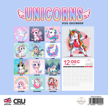 CalendarsRUs Unicorns Kalender 2026