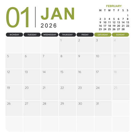 CalendarsRUs Vossen Kalender 2026