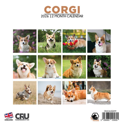 CalendarsRUs Welsh Corgi Kalender 2026