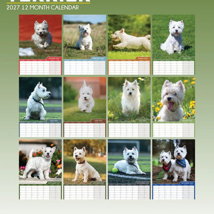 CalendarsRUs West Highland White Terrier A3 Kalender 2027