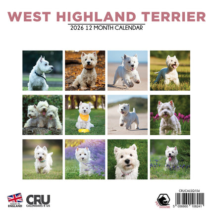CalendarsRUs West Highland White Terrier Kalender 2026