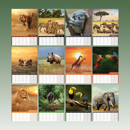 CalendarsRUs Wildlife A3 Kalender 2027