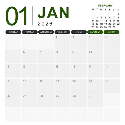 CalendarsRUs Zonnebloemen Kalender 2026