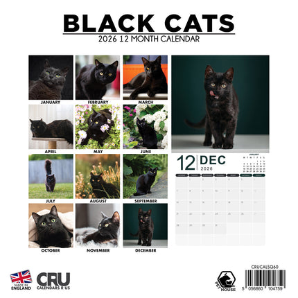 CalendarsRUs Zwarte Katten Kalender 2026