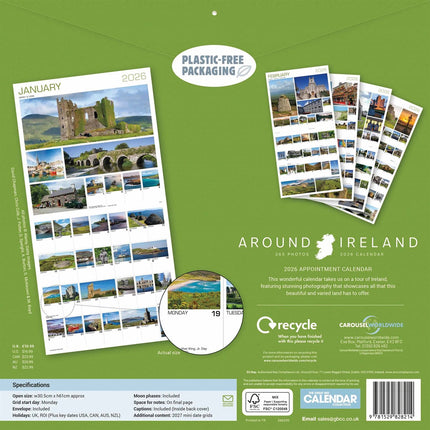 CarouselCalendars 365 Days Around Ireland Kalender 2026